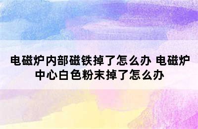 电磁炉内部磁铁掉了怎么办 电磁炉中心白色粉末掉了怎么办